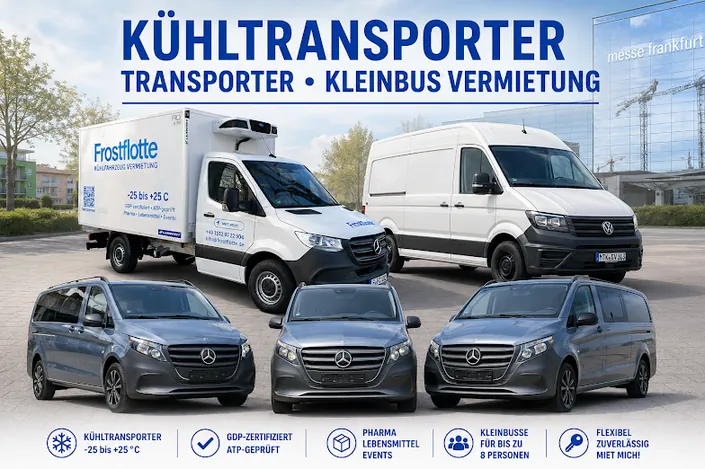 Frostflotte – Kühlfahrzeug, Kühlwagen, Transporter und Kleinbus Vermietung